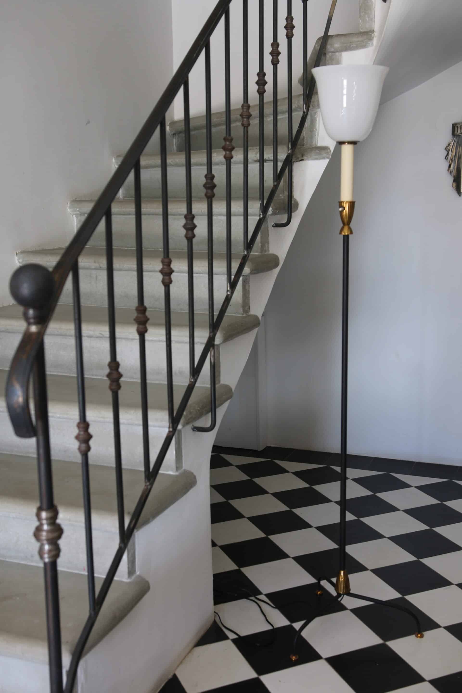 Large Art Deco retro floor lamp, 1920s