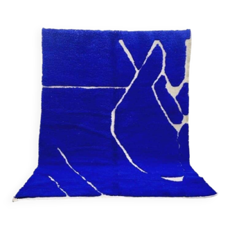 Handwoven Berber rug, traditionally handmade, 1.4/2.6 m.