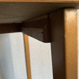 Vintage 1960s nesting tables, light wood coffee table - 52 x 55 x 3