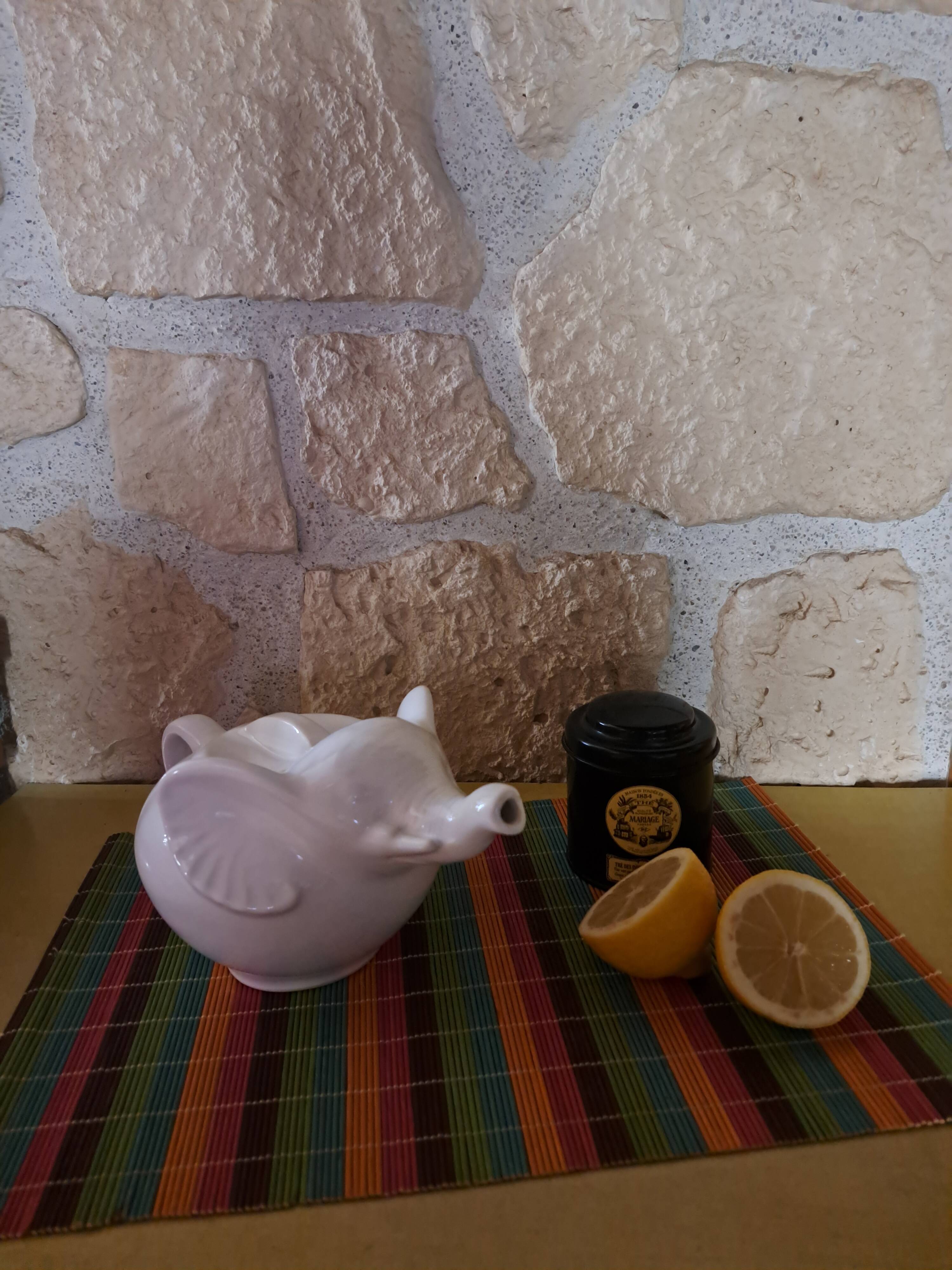 White elephant teapot