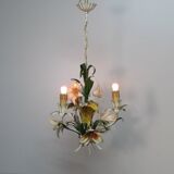 Hanging lamp in metal.3 lights. Vintage 1960s