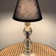 Pied de lampe en verre et métal doré
