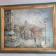 Description superbe tableau représentant la place du tertre a paris signé caroline burnett