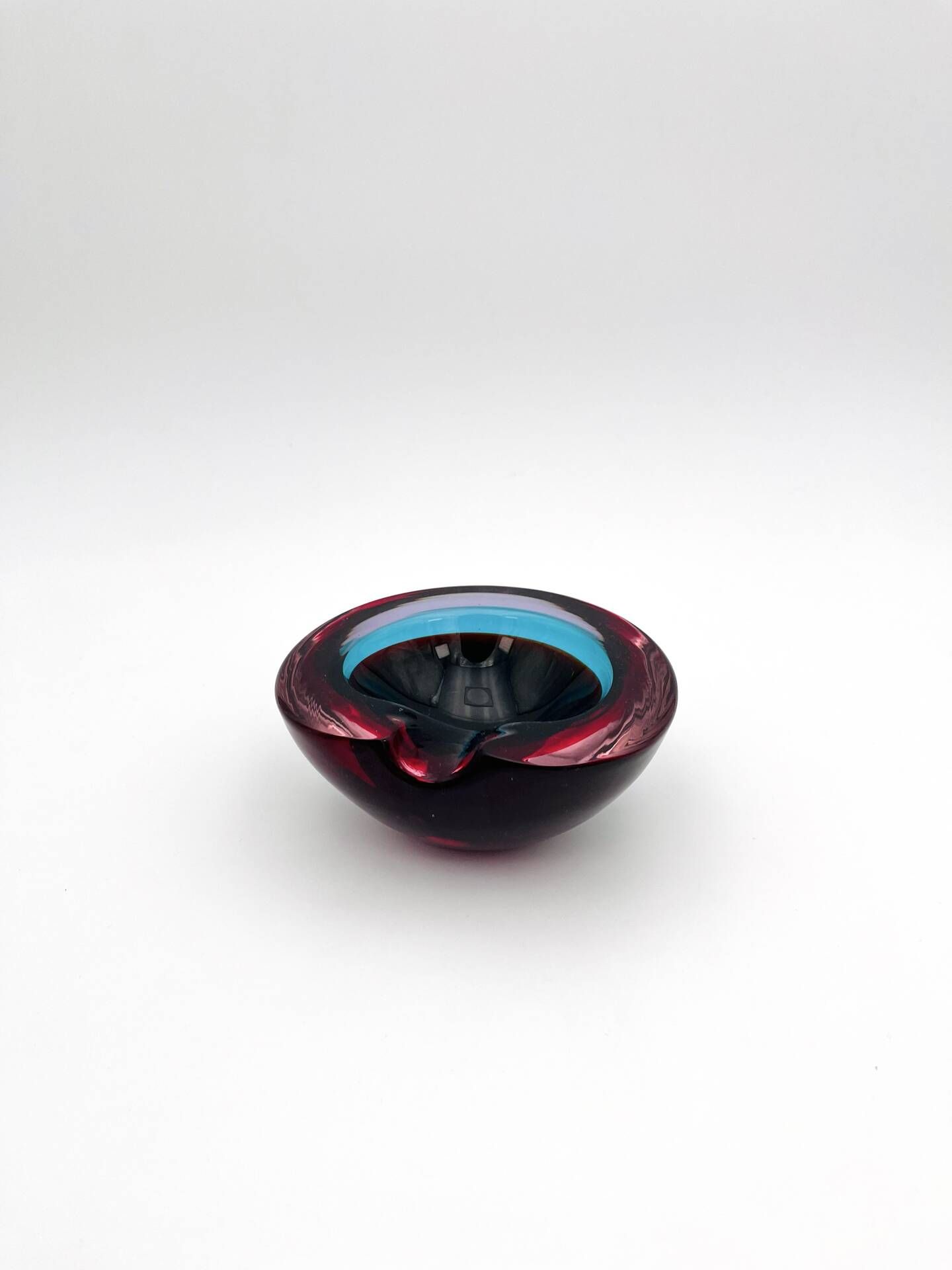 Sommerso Flavio Poli Murano 1960 Ashtray Bowl
