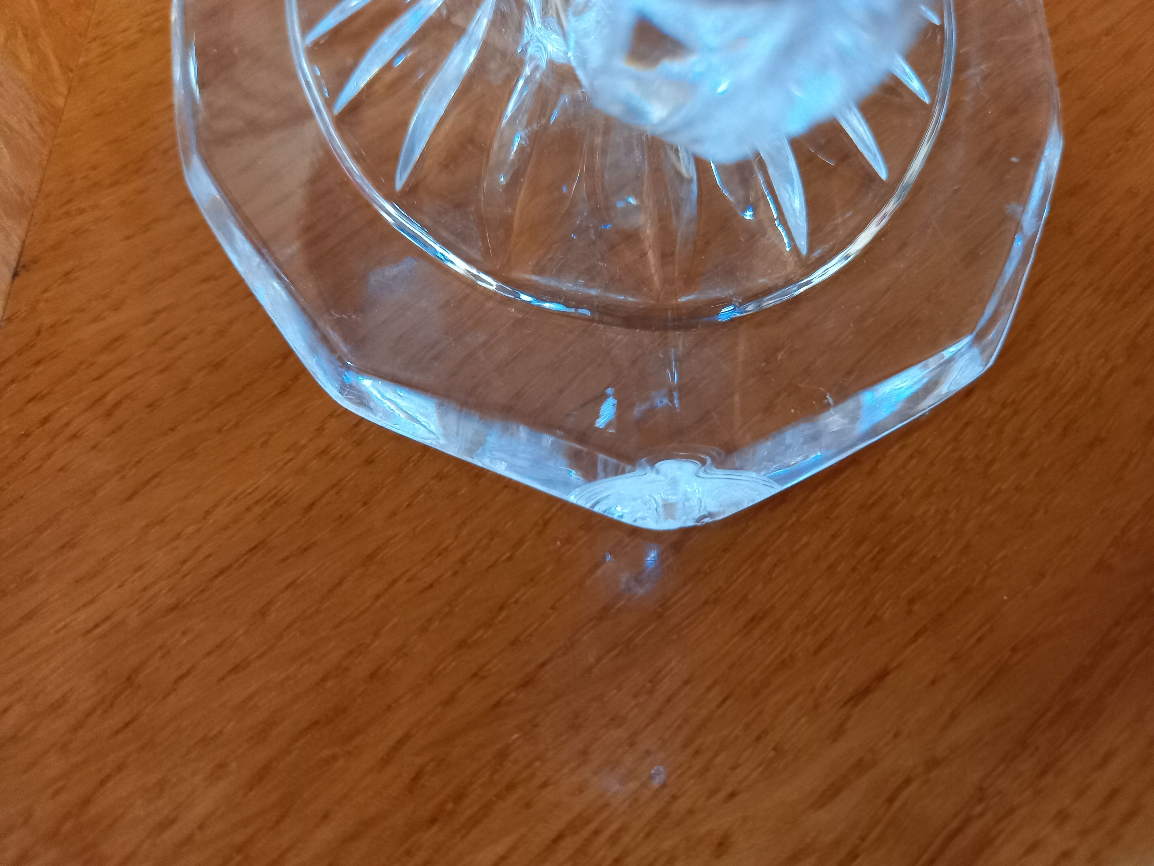 Pair of double glass candle holders