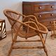 Vintage rattan & bamboo armchair from the 60s