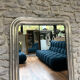 Antique Louis-Philippe mirror 126/80.5cm gilded with silver leaf trumeau