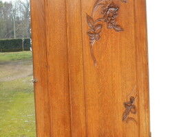 Art deco wardrobe in solid oak