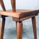 French Folk Art Rustic Dining Chair Set in Oak, 1940s, Set of 6
