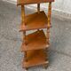 1970 dismantlable oak corner shelf with 4 levels