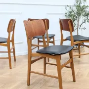 Set of 4 Danish teak chairs, 1960s