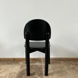 Blackened rainer daumiller mid-century pine dining chair