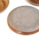 Set of 4 flat sandstone plates, 70s