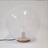 Lampe Venini ronde en verre et laiton
