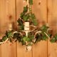 Antique metal chandelier with Art Nouveau floral decoration