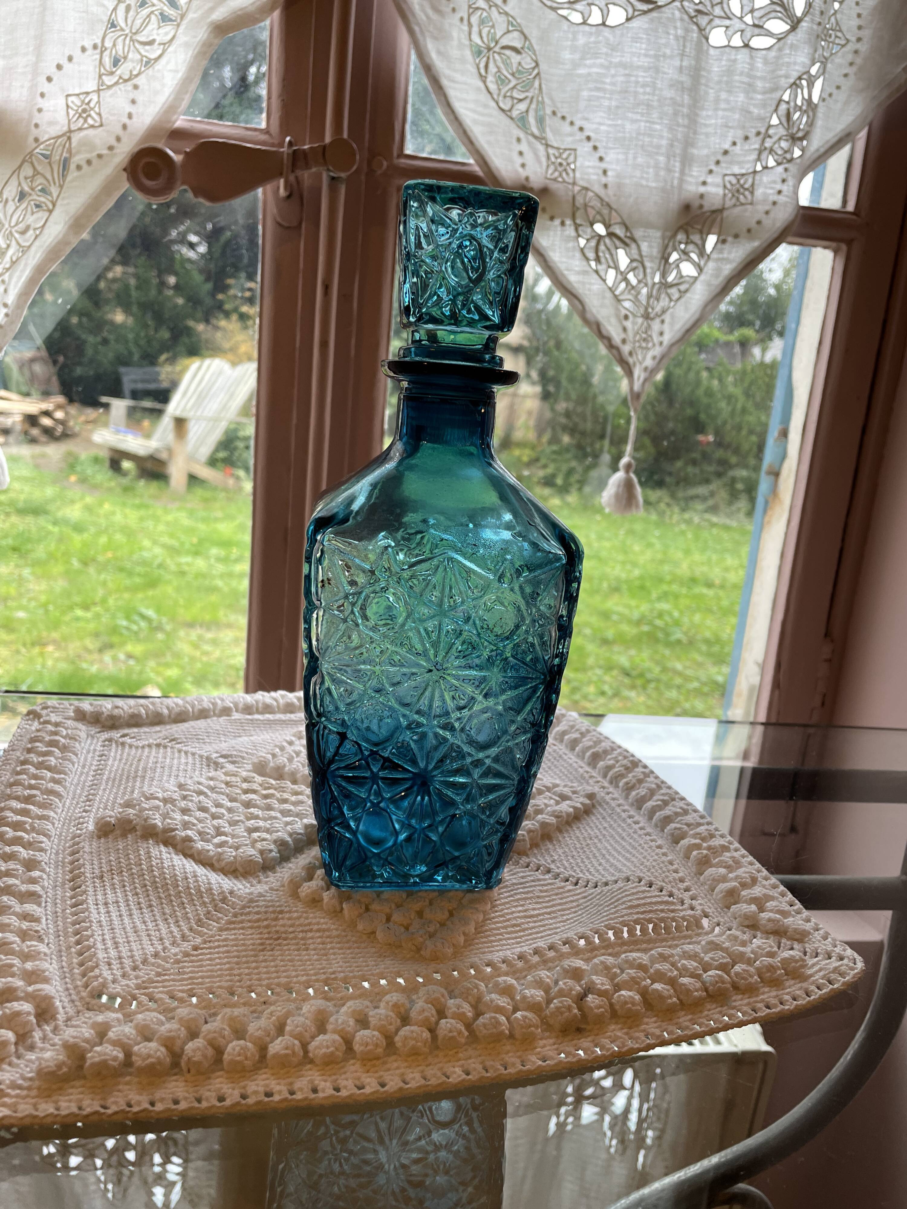 Blue glass bottle