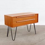 Commode en teck vintage Buffet mcm hairpins années 60 années 70