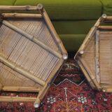 70's bamboo coffee tables