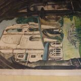 Affiche ancienne de l'eglise saint wandrille par matossy