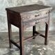Antique Indonesian teak workbench with two drawers and stretcher H89.