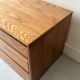 Commode 3 tiroirs en bois d'orme massif, maison Regain