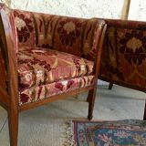 Paire de fauteuils tapissés, XXe siècle