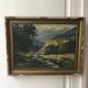 Painting oil mountain landscape