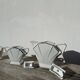 Art Deco teapot, 1930s, white and silver porcelain