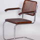 Restored Bauhaus Armchair, Marcel Breuer, Thonet, Beech, Chrome, Germany, 1930s