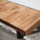 Coffee table roger Capron ceramic and wood herbariums, signed table, 60s