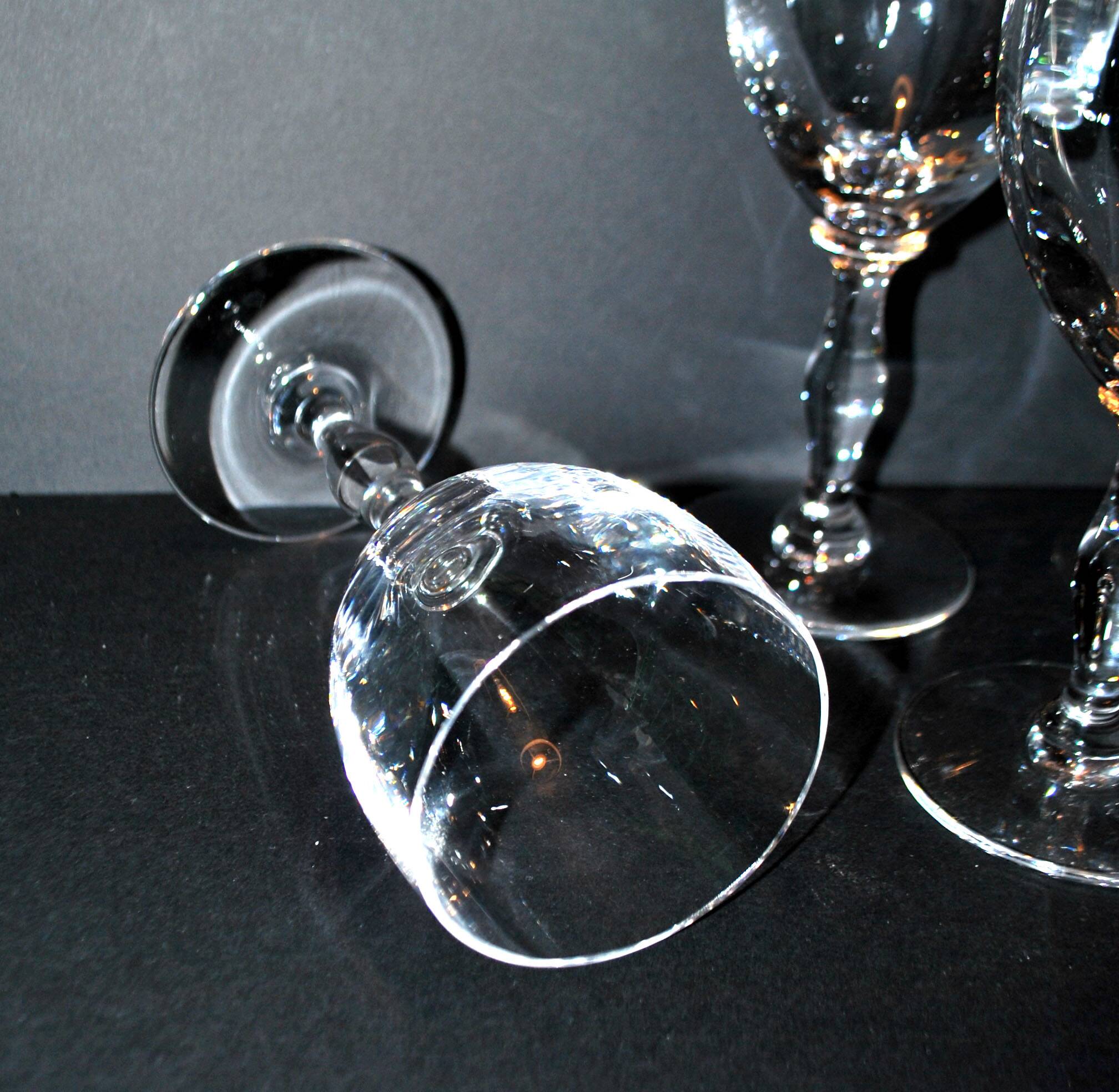 Set of 11 second-choice SAINT-LOUIS crystal wine glasses 15.5cm