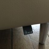 Léolux sofa in beige leather/cream new