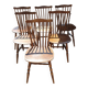 6 chaises peigne bois  seventies