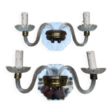 Pair of Venetian glass sconces, circa 1930