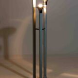 French tripod floor lamp with trumpet shades in chrome and enamel, 1960s