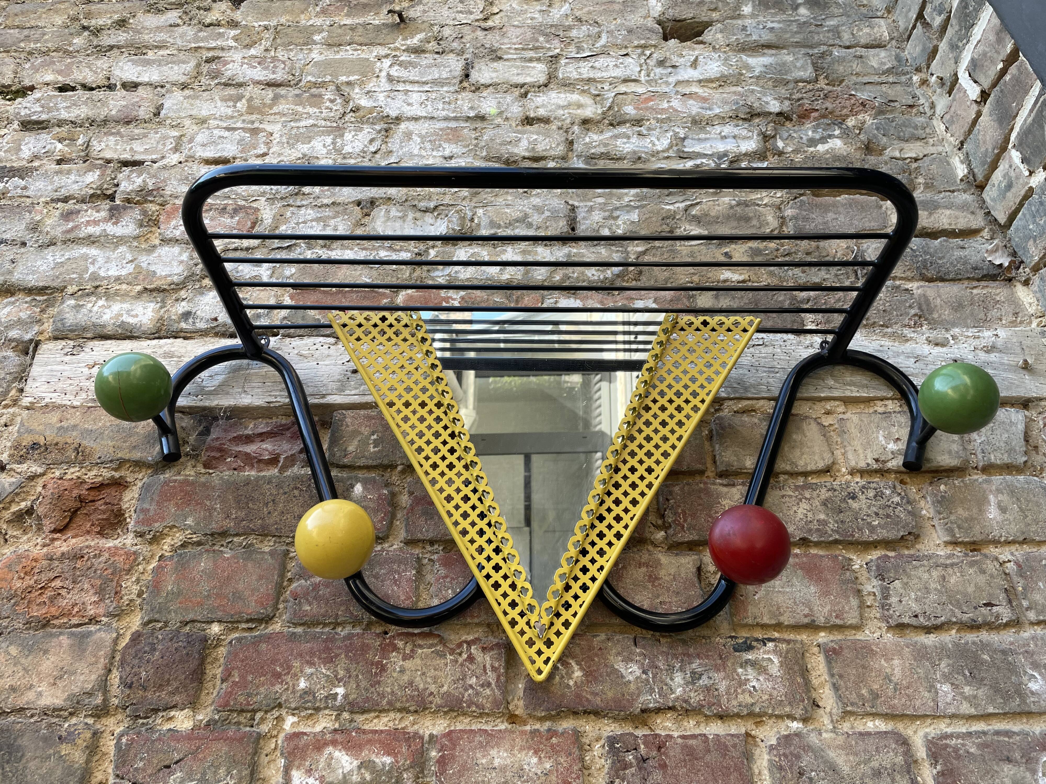 Wall coat rack circa 1960