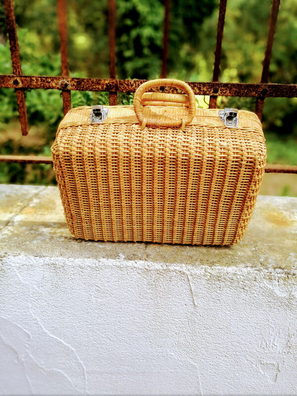 Wicker suitcase
