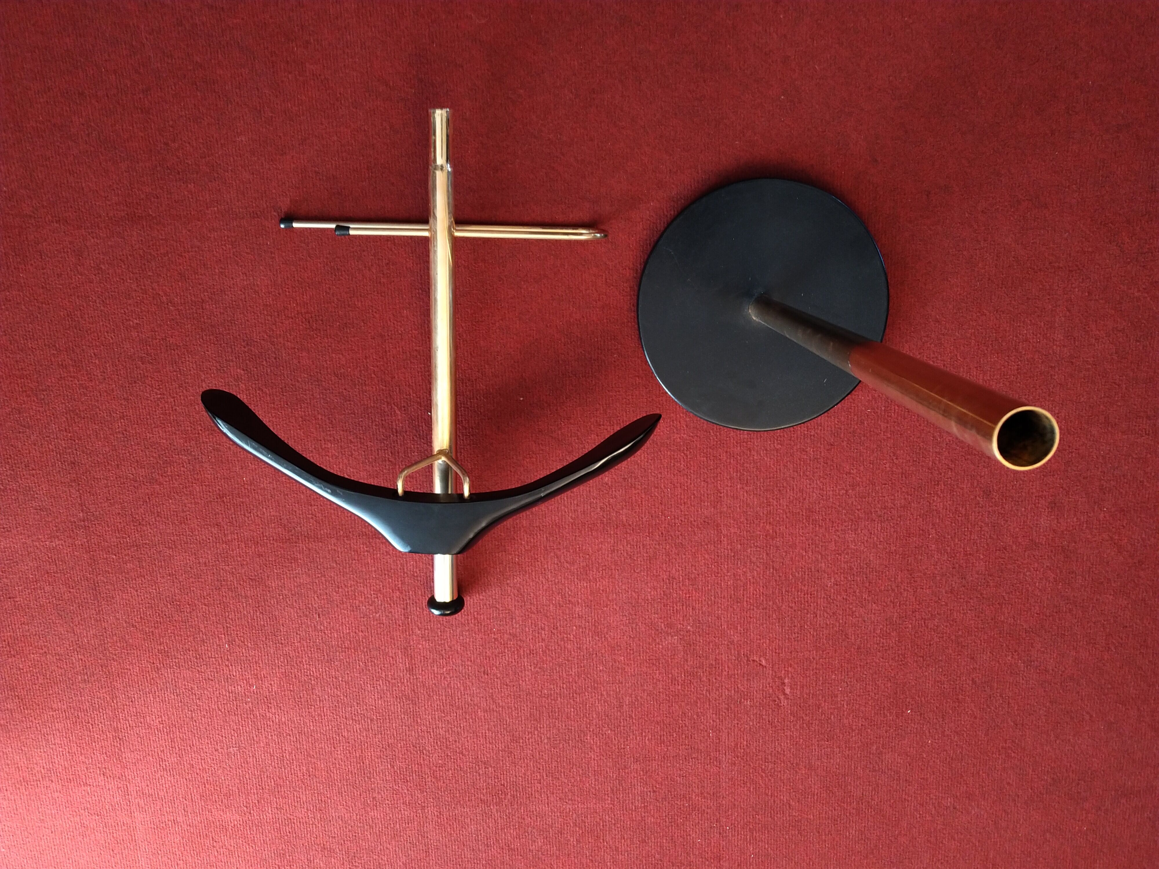 Brass wood room valet