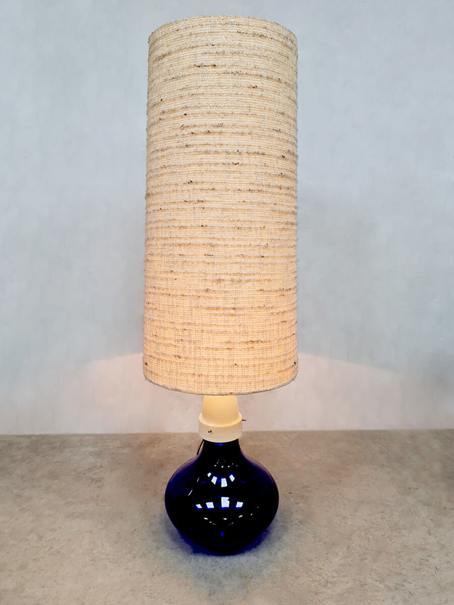 Italian blue glass floor lamp Selenova 60s