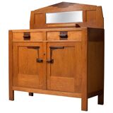 Art deco bar furniture in solid oak 1930s
