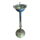 Cendrier Sur Pied Tulipe Métal Chromé + Boules Verre + Cendrier Vintag