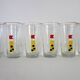 Set of 6 vintage Mobil advertising glasses