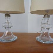 Glass table lamps by Michael Bang for Holmegaard, 1970s, set of 2.
