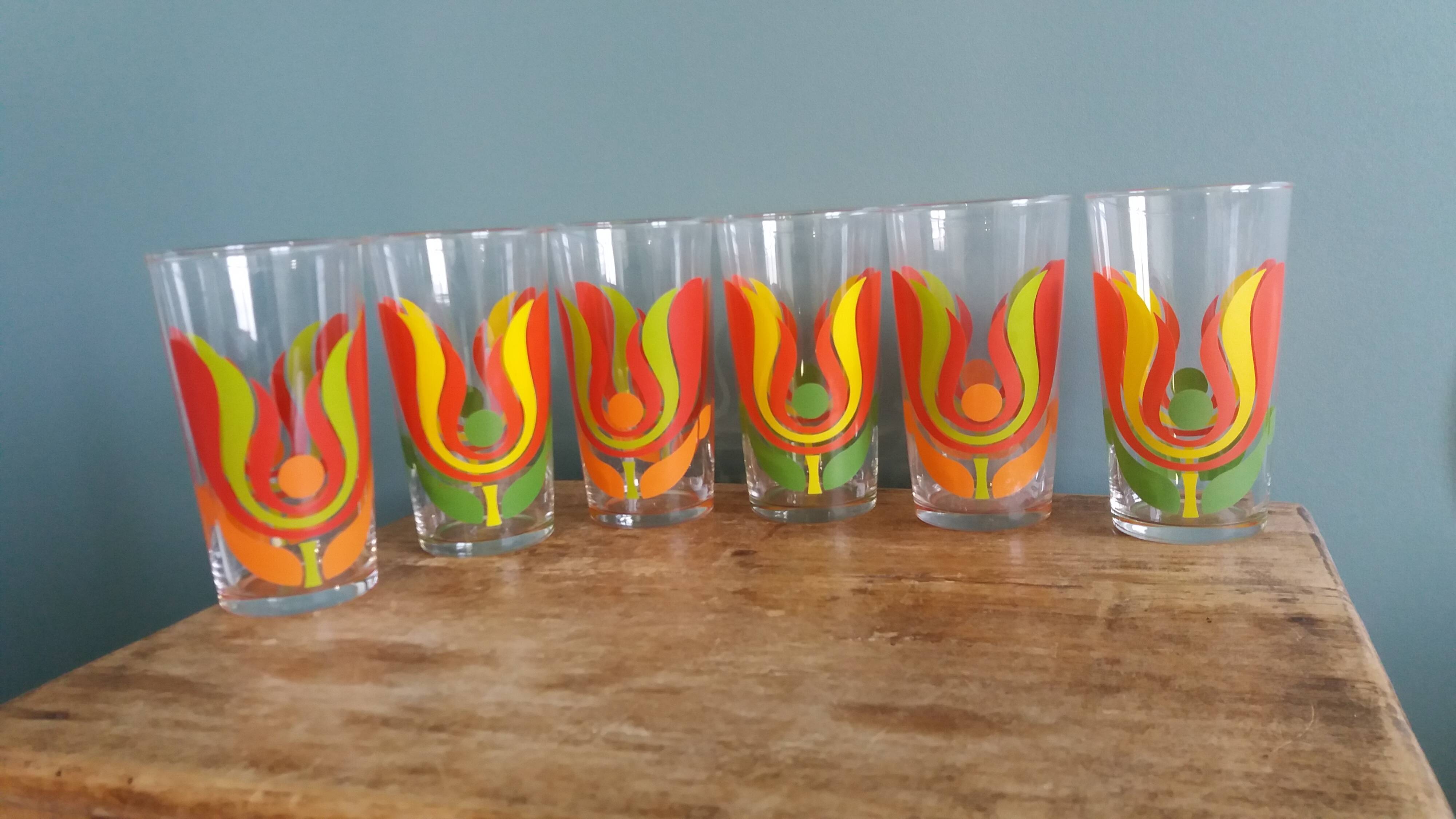 Verres vintage années 70