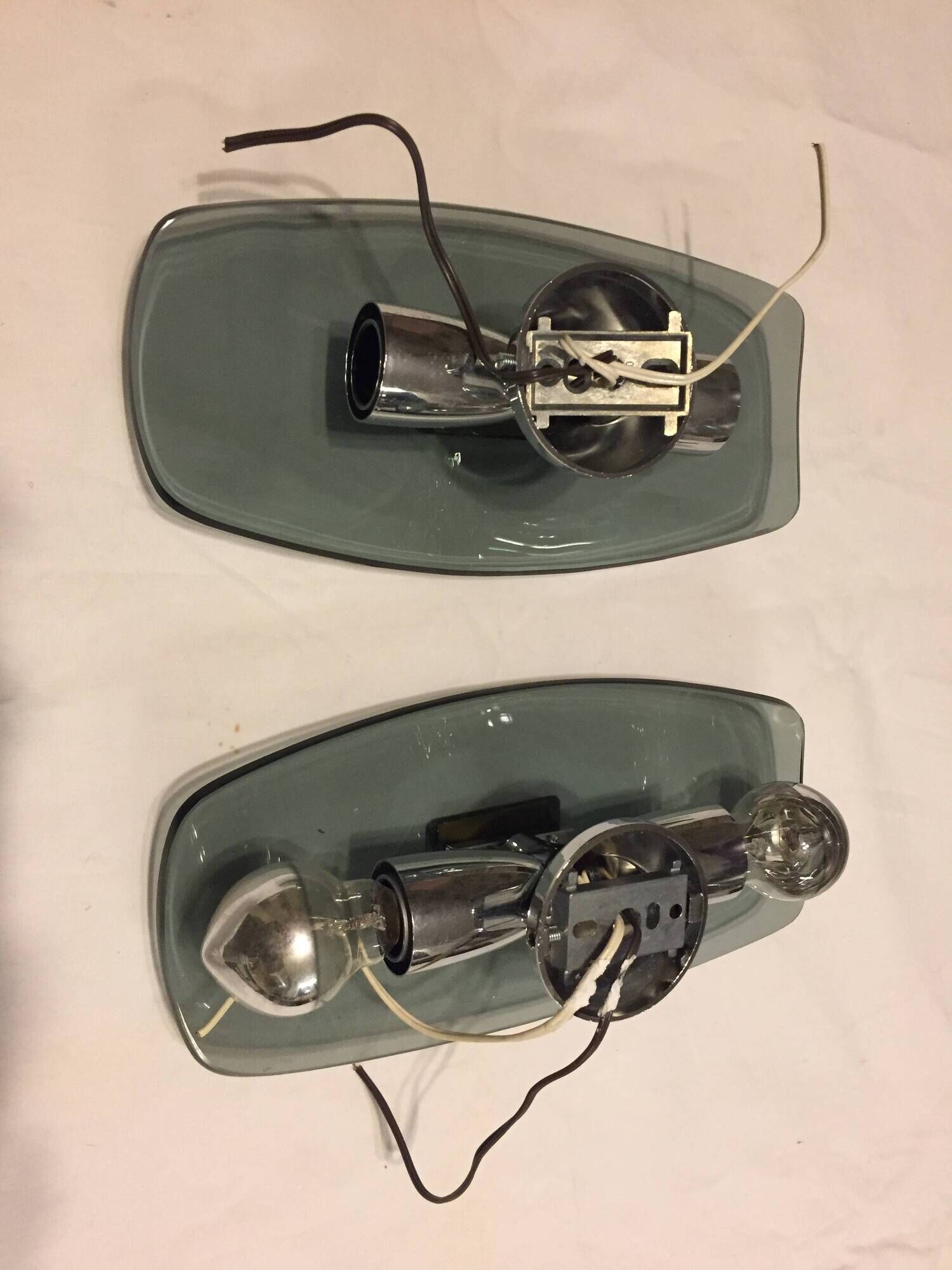 Appliques en verre fumé