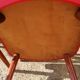 Lot de 6 chaises skaï rouges 1960 style scandinave