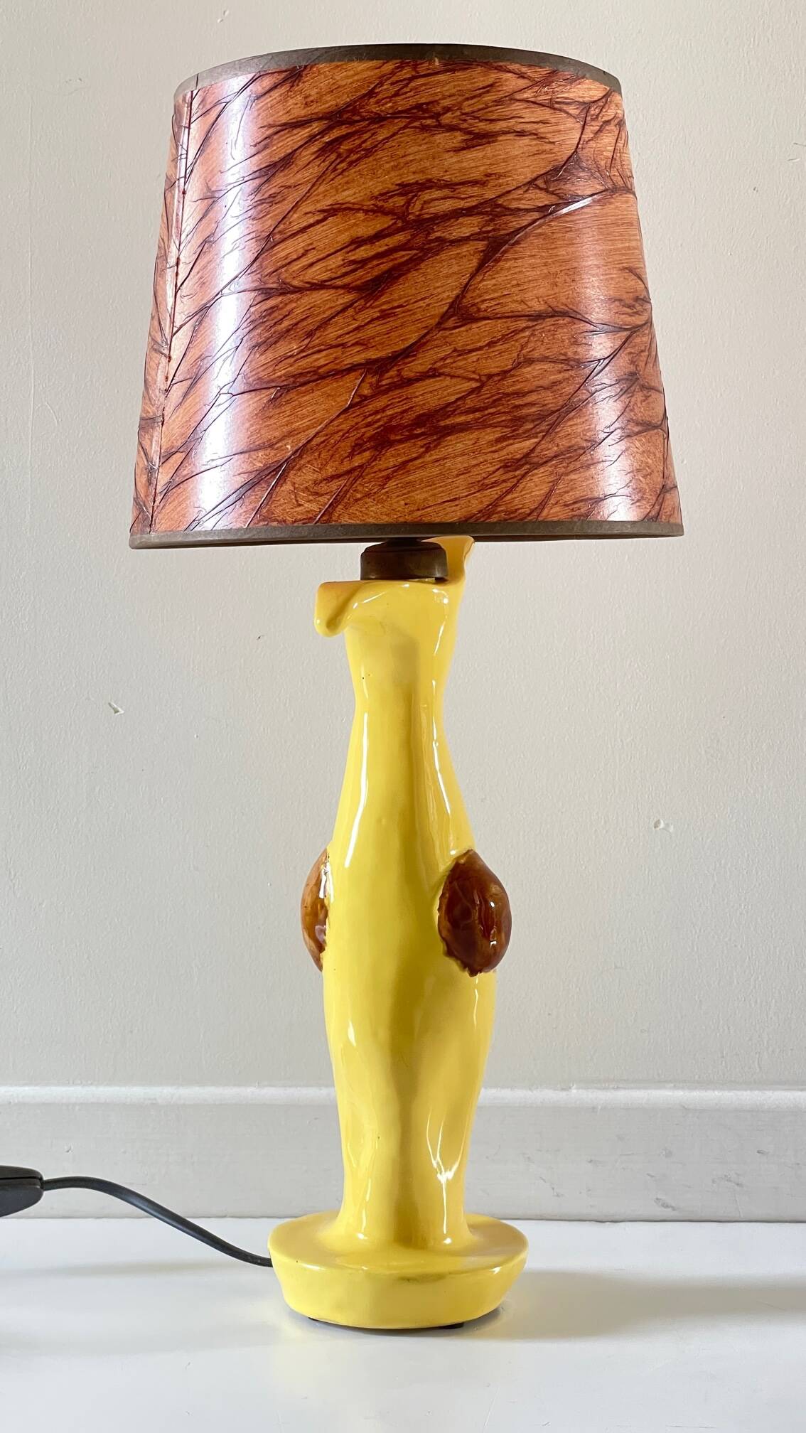 Vintage signed art ceramic lamp