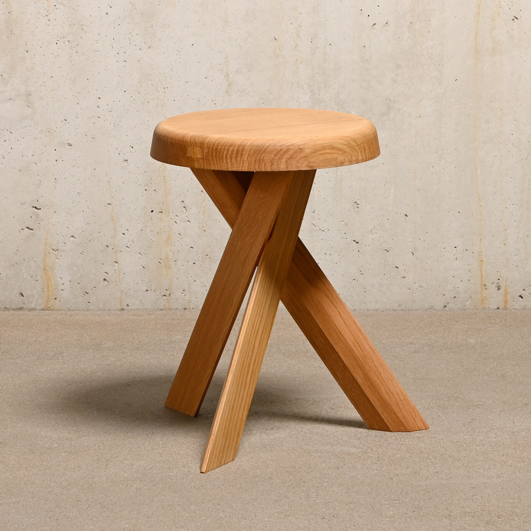 Pierre Chapo Stool S31A in solid Oak wood by Chapo Creation, France