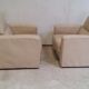 Pair of leather club chairs