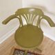 Vintage Thonet Style Bentwood Swivel Chair - Olive Green Retro Armchair